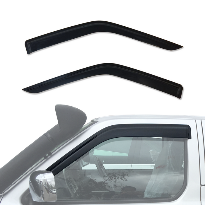 AUSGO Injection Weather Shields for Nissan Navara D22 Single Cab 1997-2015 Weathershields Window Visors Wind Deflectors