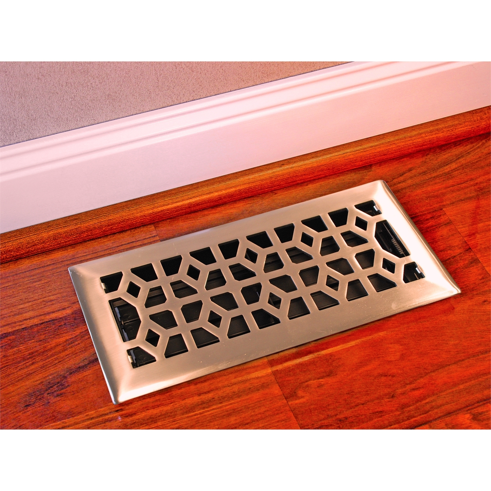 Accord 10 x 30cm Chrome Plated Steel Marquis Floor Vent product image