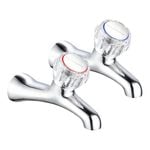 Mondella Cadenza 15mm Clear 1/2 Turn Bath Tap Set WELS 4 Star 7.5L/min