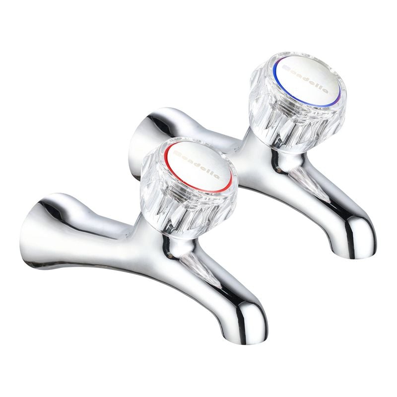 Mondella Cadenza 15mm Clear 1/2 Turn Bath Tap Set WELS 4 Star 7.5L/min