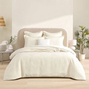 Renee Taylor Dakota Jacquard European Square Pillowcase 65x65cm Beige