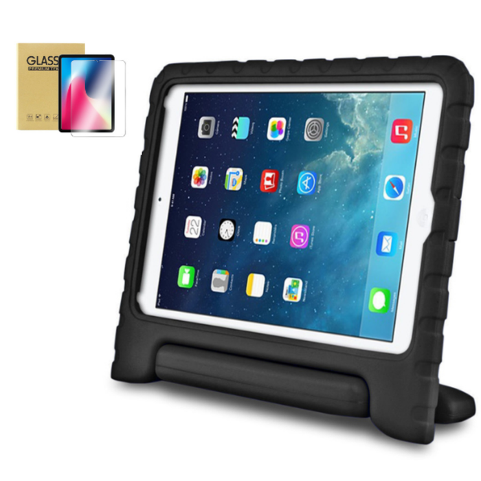 Stylepro Combo, Ipad 7th, 8th & 9th Gen Kids Case + Screen Protector. Eva Case, Black