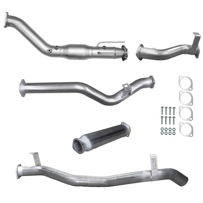 Ignite Exhausts Turbo Back For Toyota Landcruiser 79 Series V8 S/cab 3" Cat & Hotdog Raw Aluminised Steel