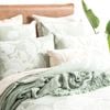 Renee Taylor Bentley Cotton Jacquard European Pillowcase 65x65cm Sage GRN