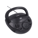 Laser Portable CD Boombox with AM/FM Radio (Black)