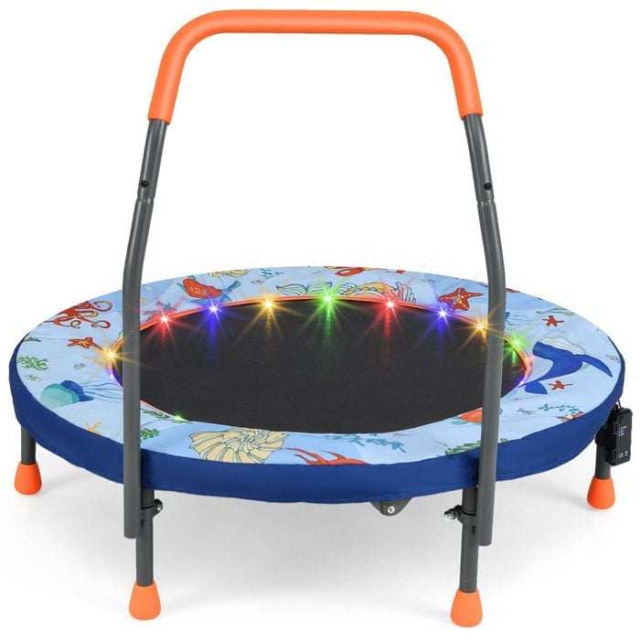 Costway Foldable Kids Trampoline Mini Bouncer Blue