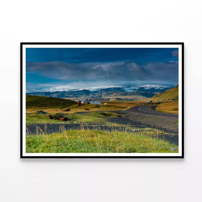 Grass Lands with Mountains  Print 100% Australian Made 90x60cm  (Poster)