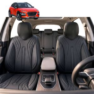 Australian Goose Front Seat Covers for Hyundai Kona 2017 - 2022 (OS) - PU Leather, Black (2pc)