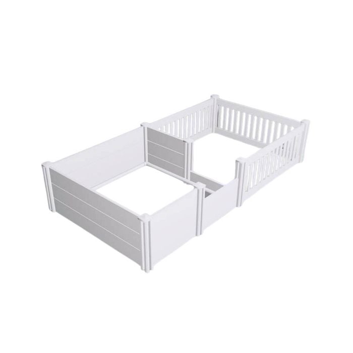 Rooster Farms 1.9m x 0.95m PVC Dog Whelping Box + Playpen Kit - Anti-Crush Rail