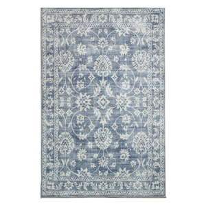 Fab Habitat 90x300cm Blue Megan Machine Washable Rug