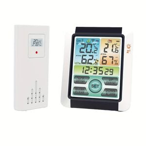 Wireless Weather Station Digital Thermometer With Sensor