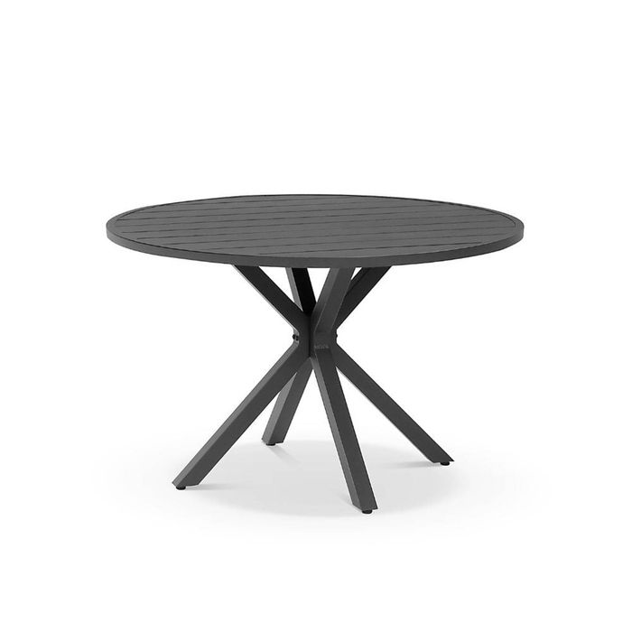 Houston Outdoor 1.2m Round Aluminium Dining Table Charcoal - Bunnings ...