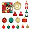 Catzon 60 Pcs Christmas Ornaments with Gnome Donuts Snowflakes for Xmas Party Decor-Set 2