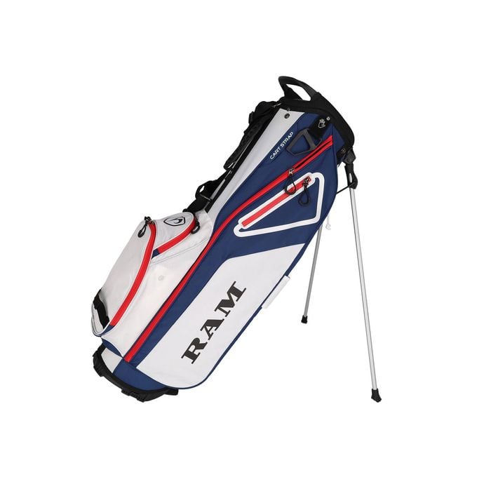 Ram Golf 7.5" Sunday Golf Carry / Stand Bag - Navy/white/red