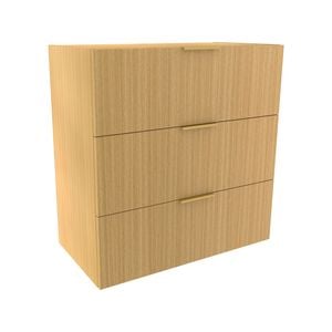 Lugna 768 x 750 x 380mm Sand 3 Drawer Storage Cabinet
