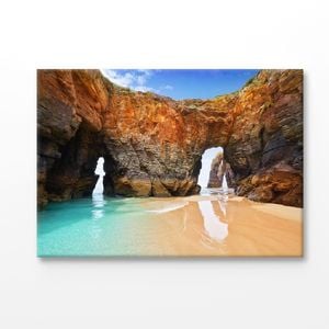 Catedrais Beach View in Ribadeo Print 100% Australian Made 180x120cm (Stretched Canvas)