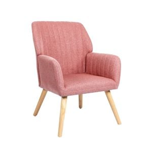 Oikiture Armchair Lounge Sofa Chair Pink