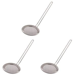 3PK Appetito Stainless Steel Fine Mesh Skimmer Cooking Utensil 12.5cm