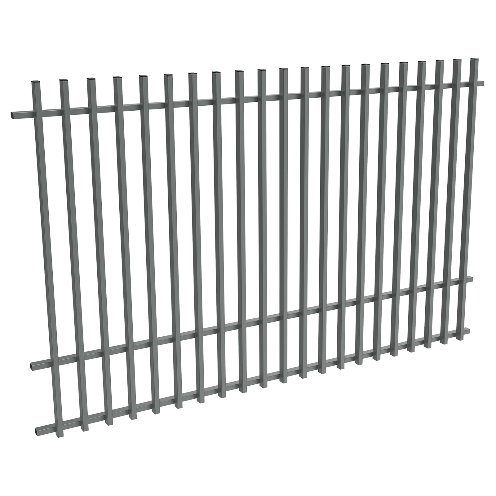 ProtectorAl 2400W x 1500H Monument Aluminium Radiator Pool Fence Panel with Mid Rail thumbnail 2