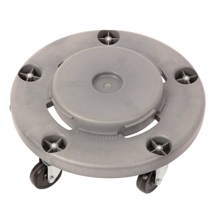 Jantex Bin Dolly Heavy Duty Round Five Swivel Casters Plastic 120l 455mm