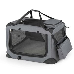 Costway 61cm Collapsible Dog Crate Portable Pet Travel Kennel Cat
