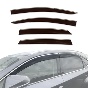 AUSGO Stainless Trim Weather Shields For Lexus NX Series 2014-2021 Weathershields Window Visors Wind Deflectors