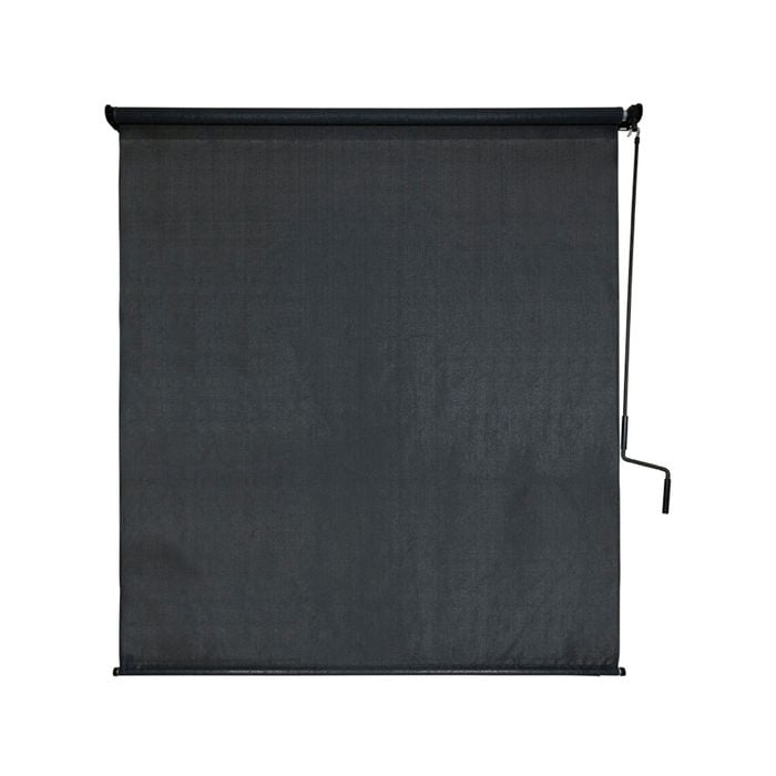 Coolaroo 1.8 x 2.1m Graphite HeatShield Crank Operated Outdoor Blind