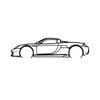 Ignite Laser Porsche 2004 Carrera GT Silhouette Metal Wall Art Rustic Metal 47inch/120cm