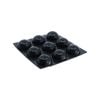 Surface Gard 16mm Black Round Rubber Bumper - 9 Pack