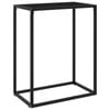 vidaXL Console Table Black 60x35x75 cm Tempered Glass Side End Hall Table