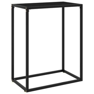 vidaXL Console Table Black 60x35x75 cm Tempered Glass Side End Hall Table