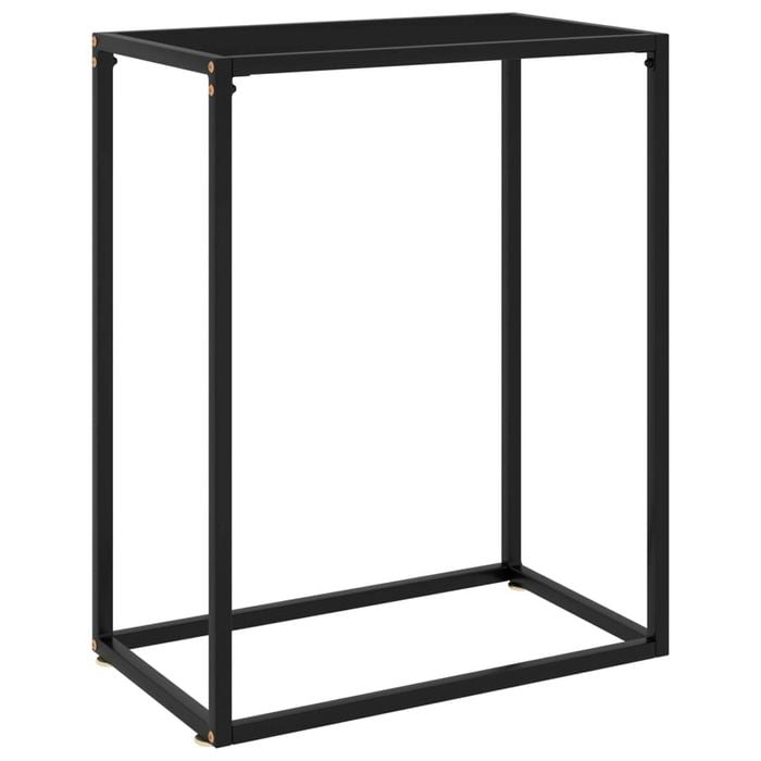 vidaXL Console Table Black 60x35x75 cm Tempered Glass Side End Hall Table