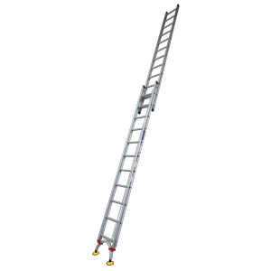 INDALEX 3.8m-6.6m Industrial Aluminium 180KG Pro Series Extension Ladder - Level Arc