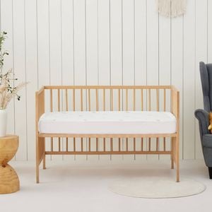 Dreamaker Baby Bamboo Knitted Cot Waterproof Mattress Protector - Boori