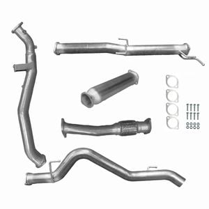 Ignite Exhausts Turbo Back For Mitsubishi Mr Triton 2.4l 3" No Cat & Hotdog Raw Aluminised Steel