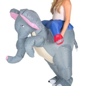 Inflatable Piggyback Ride On Elephant Adults Costume - One Size