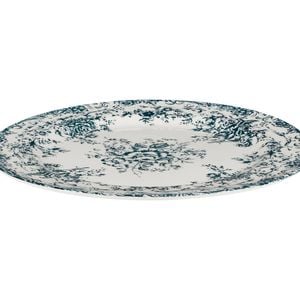 Casa Domani Dinner Plate Rosetta Rim Antique Blue 26.5cm Dishwasher Safe