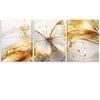 3pcs Ethereal Golden Butterfly Print 100% Australian Made 3 x 40x60cm (Metal Print)
