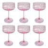 6PK Urban Tillie Coupe Champagne Cocktail Drinking Glass 365ml 16cm Pink