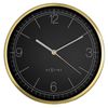 NeXtime Bolero Silent Wall Clock Black Dial 25x25x4.5cm Gold Metal Case