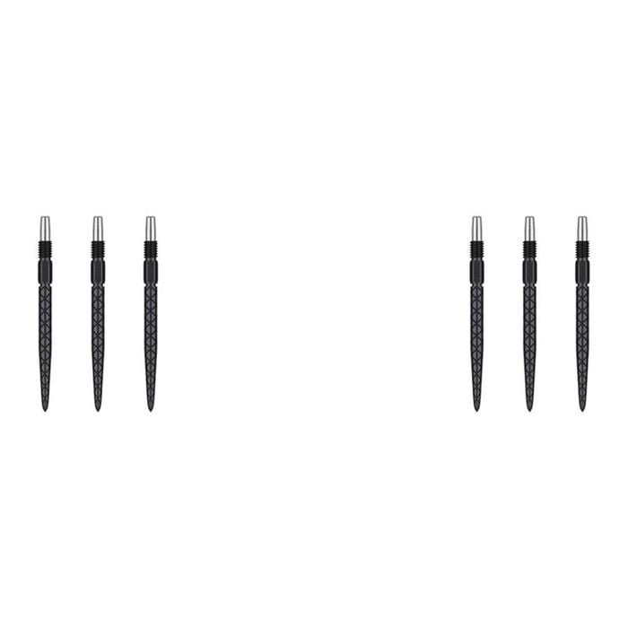 6pc Target 35mm Diamond Pro Swiss Point Accessory For Darts Sp Barrels Black