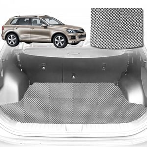 6D Diamond Car Boot Mat for VolksWagen Touareg 7P2011-2017-Cargo Mat-Grey-Outback GT