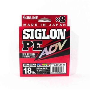 Sunline Siglon PE ADV X8 Multi Colour Fishing Line 300m 18lb