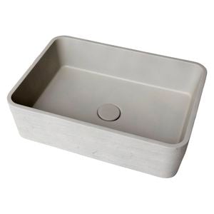 New Form Concreting Ridge Rectangle Concrete basin in Earth texture in Light Grey 