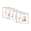 6PK Braz Paris Image Photo Document Display Frame 20x25cm Beech