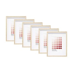6PK Braz Paris Image Photo Document Display Frame 20x25cm Beech