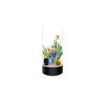20L Cylinder Acrylic Aquarium Tower Fish Tank with Planter Black