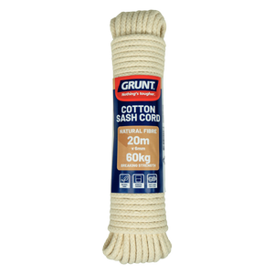 GRUNT 6mm x 20m Cotton Sash Cord