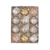 Catzon 12 Pcs 8cm Christmas Ball Ornaments with Stuffed Delicate Sparkling for Xmas Party Wedding-Champagne