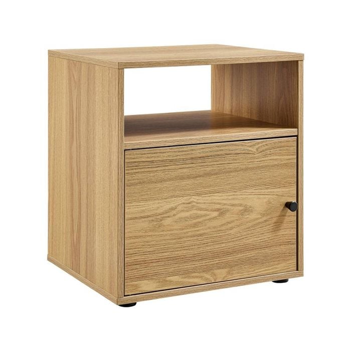 Lanie Bedside Unit Side Table 1 Door Oak